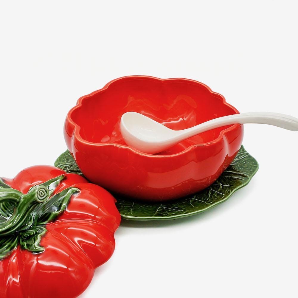 Tomato-shaped Ceramic Soup Tureen