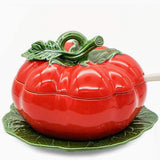 Tomato-shaped Ceramic Soup Tureen