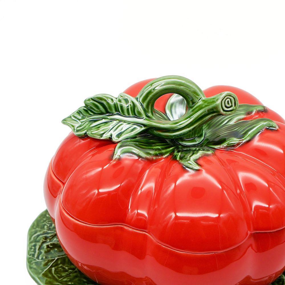 Tomato-shaped Ceramic Soup Tureen