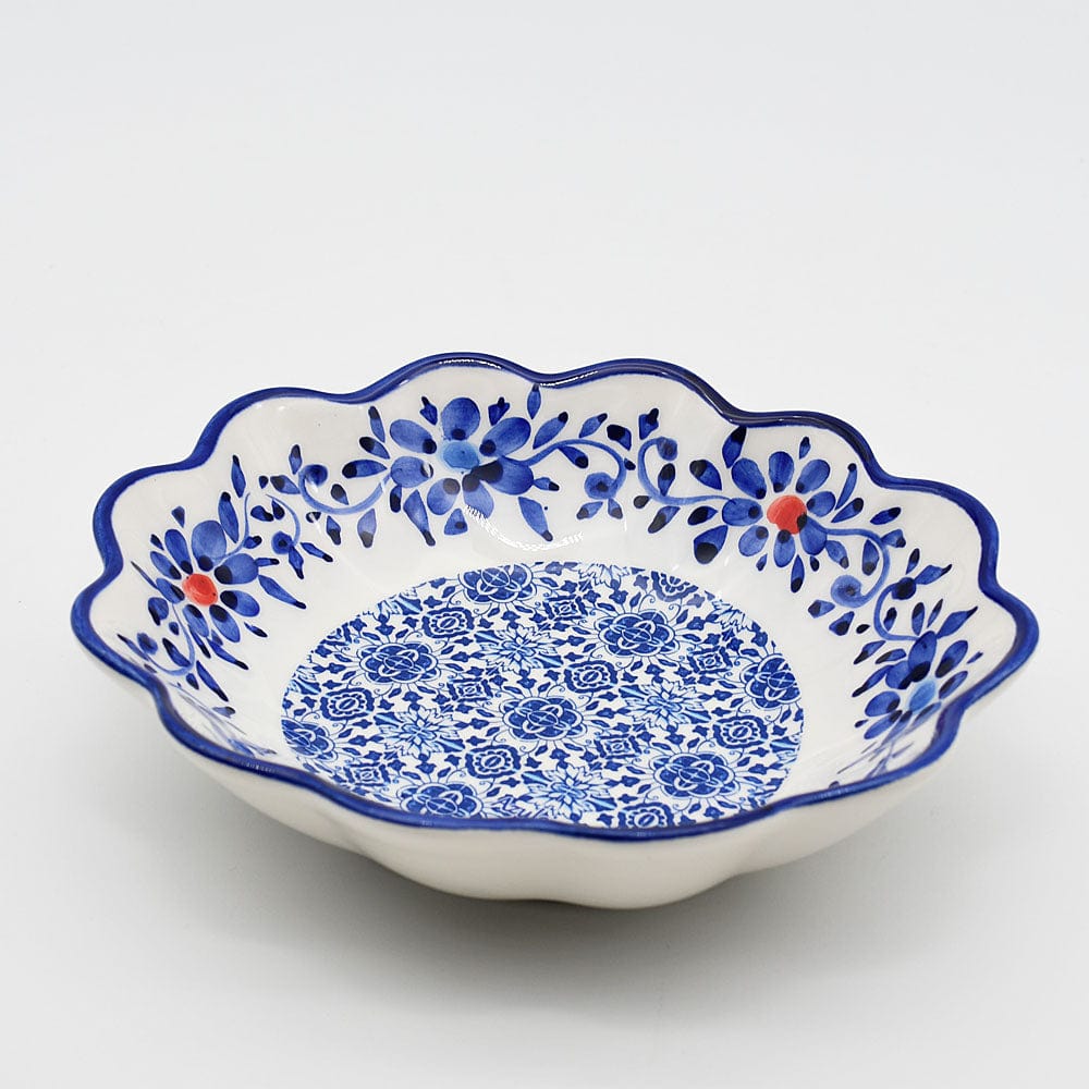 Tradicional | Individual Ceramic Salad Bowl Blue - 7.1"