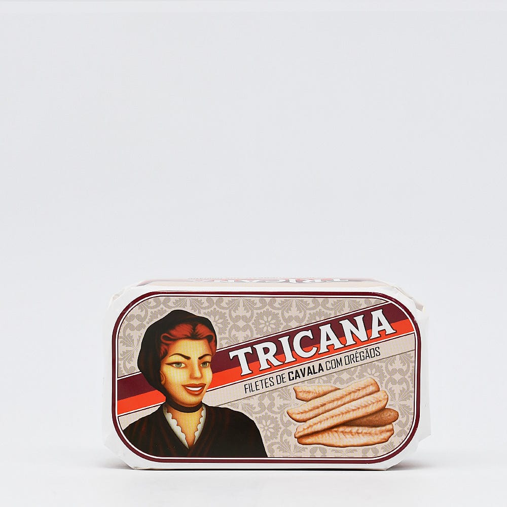 Tricana I Canned Mackerel filets in olive oil with Oregano