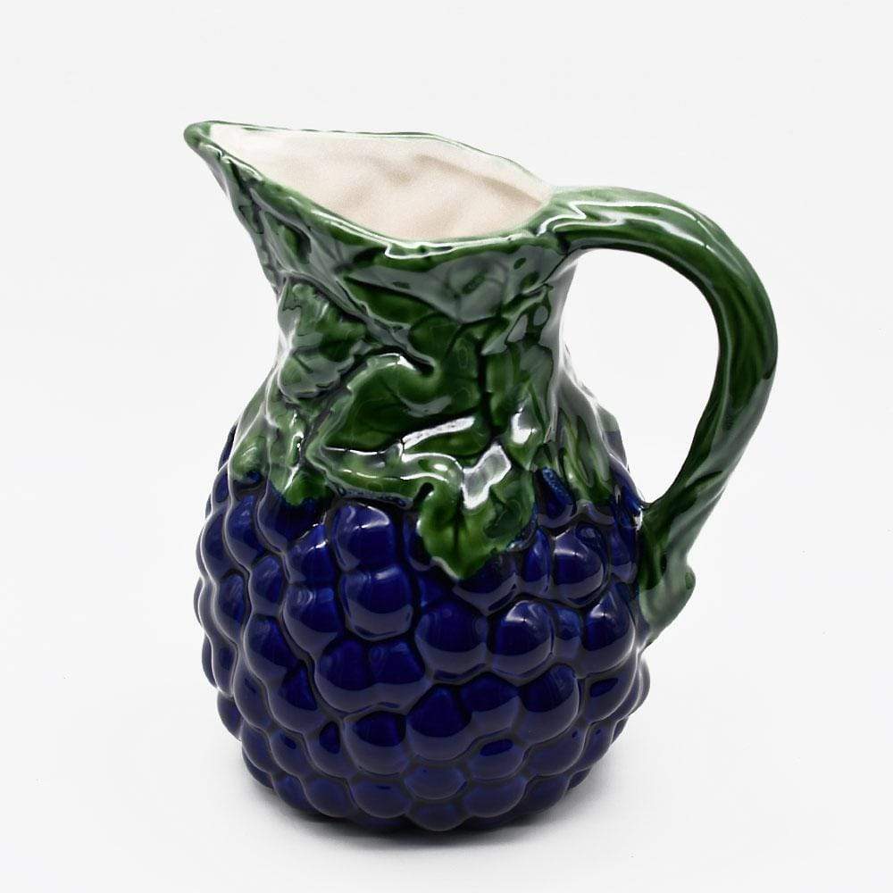 Uvas I Ceramic Pitcher - Blue