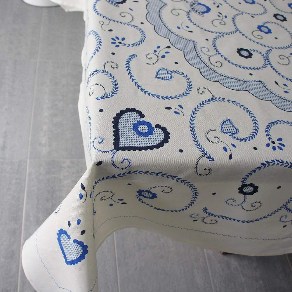 Viana I Cotton Tablecloth - Blue