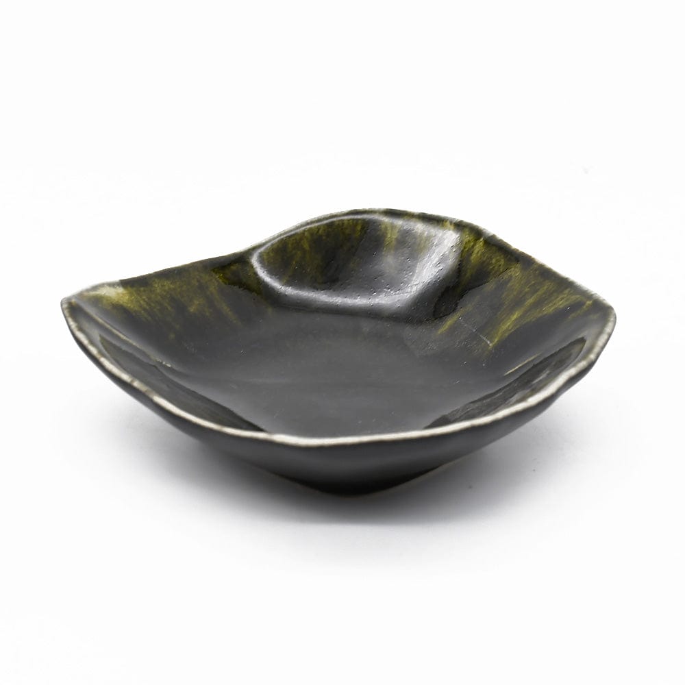 Vine Leaf I Stoneware Small Plate - Dark Green